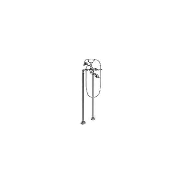 Two-Handle Tub Filler Includes Hand Shower